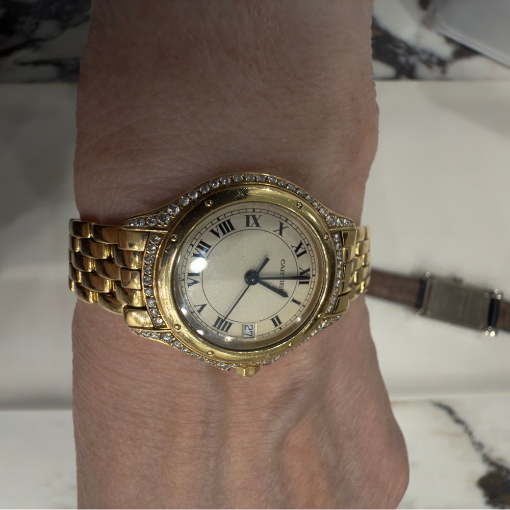 Cartier Gold Women's Panthere Watch with Crystal Details - Picture 5 of 10